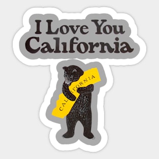 I Love You California Sticker